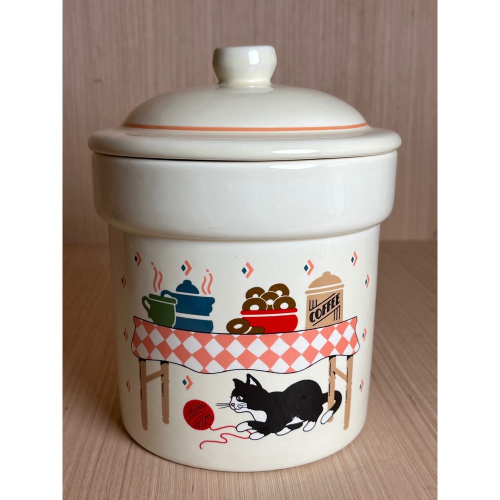Vintage Treasure Craft Ceramic Kitchen Canister Retro Cookie Jar USA Made MCM